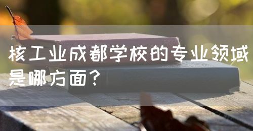 核工業(yè)成都學校的專業(yè)領域是哪方面？(圖1)