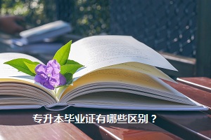 專升本畢業(yè)證有哪些區(qū)別？